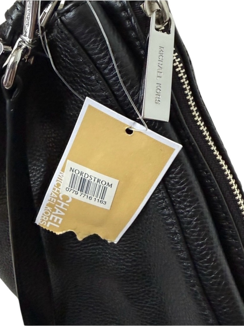 Michael Kors Essex Large Convertible Leather Shoulder Bag Black - Picture 7 of 10